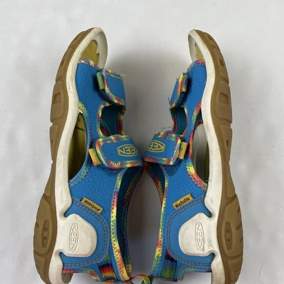 Keen Knotch River Creek Strappy Sandals Size Youth 1 Blue 1025647 Hook And Loop - Picture 6 of 9